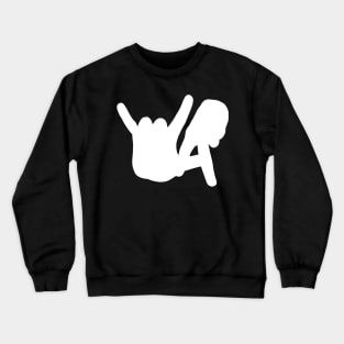 Front and Back LA Rocks Silhouette, White Crewneck Sweatshirt